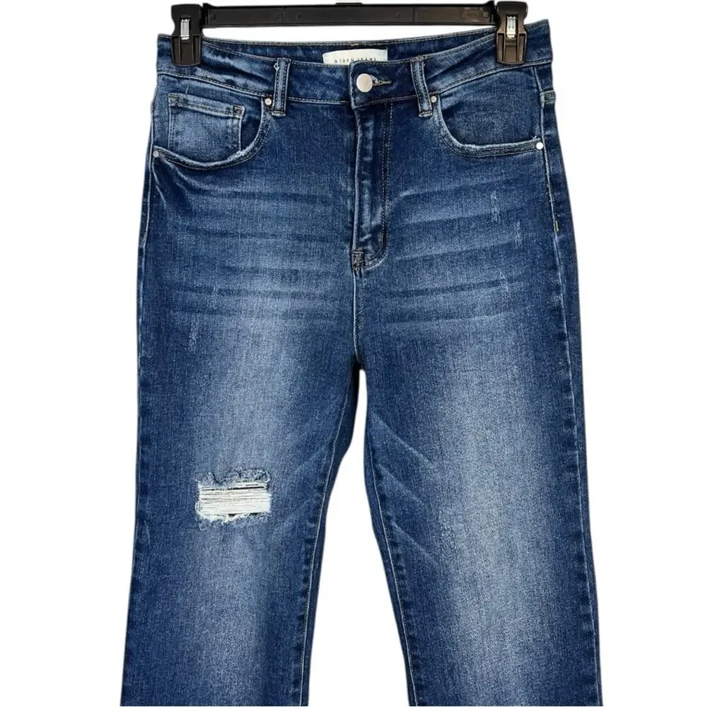 Risen Jeans Sz 30 High Rise Straight Slim Flare Ankle Jeans - RDP5711 - Picture 5 of 15